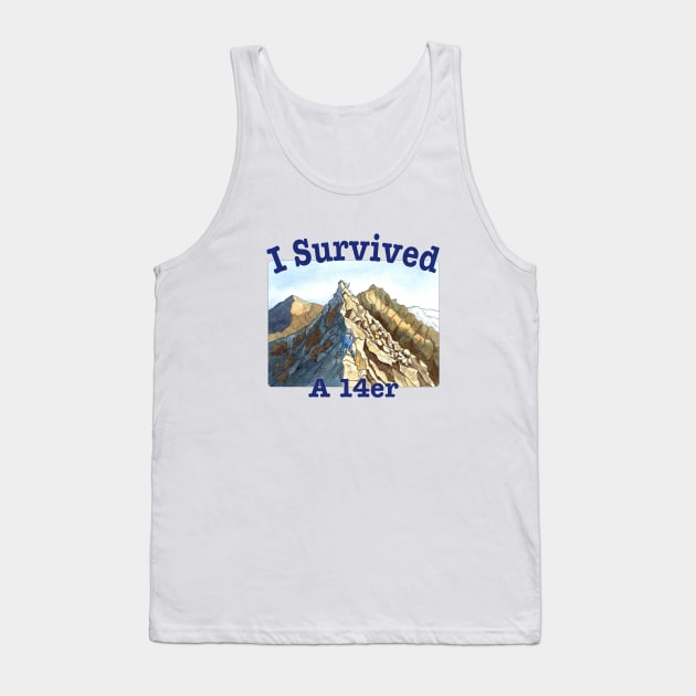 I Survived A 14er Tank Top by MMcBuck